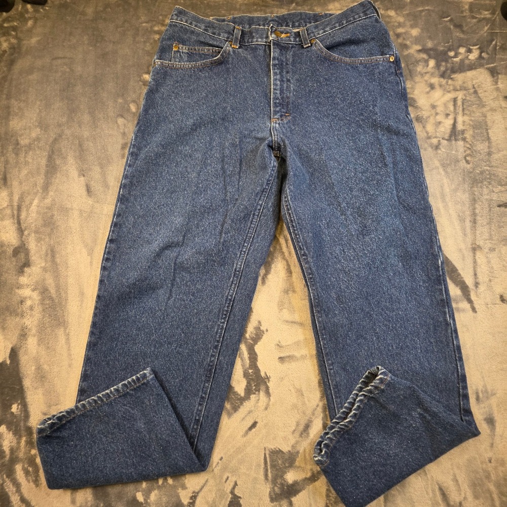 LL Bean Double L Jeans Mens 36x32 Blue Denim Straight Leg Vintage Made in USA